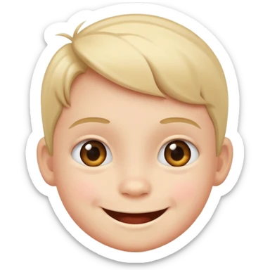 Smiling with kiding sticker