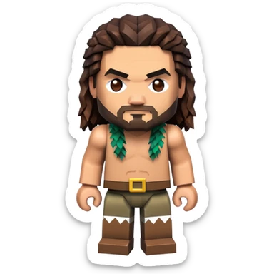 Jason Momoa as a Minecraft character sticker