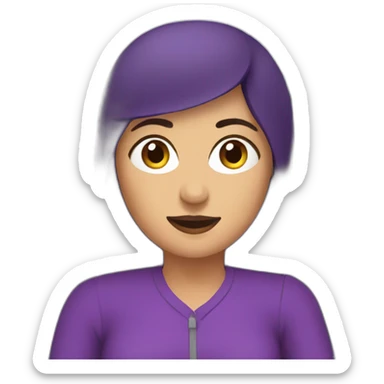 Armenian women in purple clothing in the bus sticker