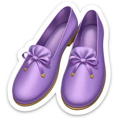 Light purple silk slippers and robe sticker
