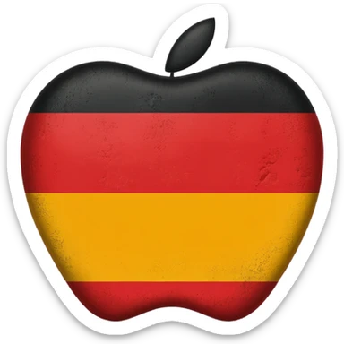 German empire flag in apple style sticker