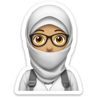 Civil engineer woman with hijab sticker