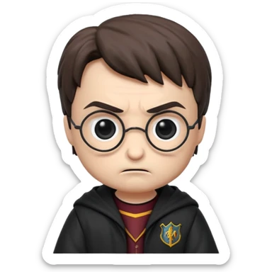 harry potter angry face funko pop style cute sticker