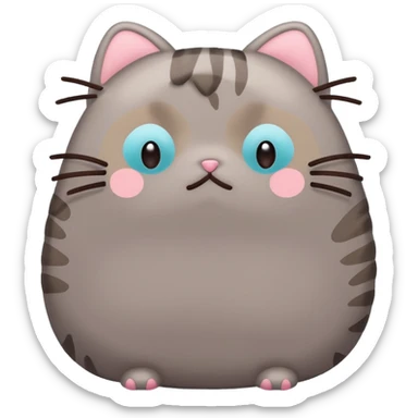 sad pusheen red heard it should be sad sticker