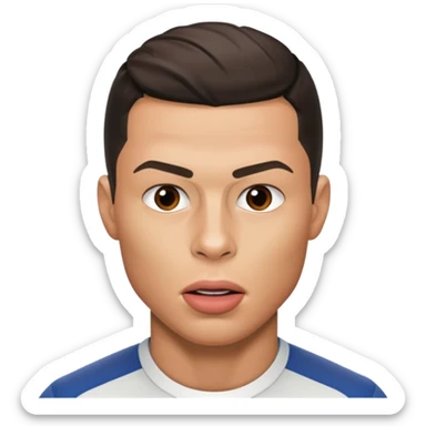 ronaldo qui se mort les lèvres  sticker