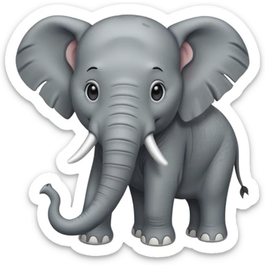 tropical elephant sticker