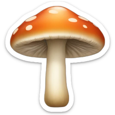 long skinny mushroom with small head sticker