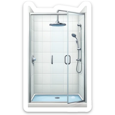 shower minimal sticker