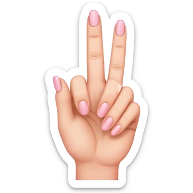 One single hand all four fingers up, except the pinky facing down, regular hand emoji just with the instructions I told you  sticker