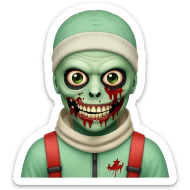 make a, zombie, boy,ski mask pull from nike ou syna sticker