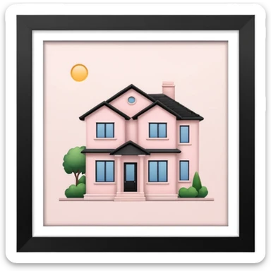 Light Pale Pink real estate sticker