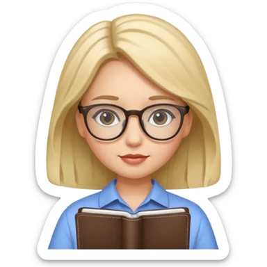 girl with notebook sticker