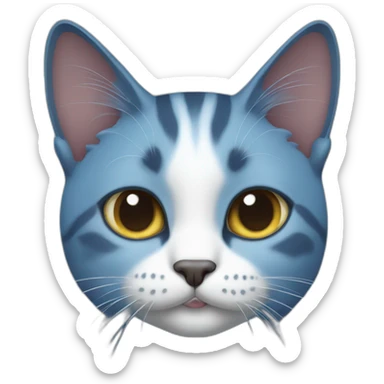 Blue Hearth Cat sticker