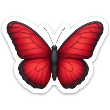 Red butterfly sticker