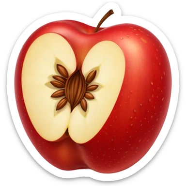 Create a core of an apple sticker
