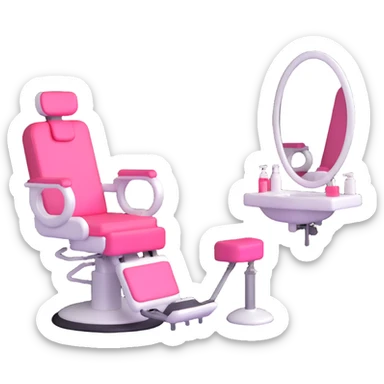 team of hairstylists in beauty salon sticker