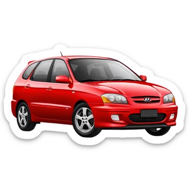 Red 2004 Hyundai Elantra GT sticker