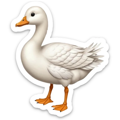 goose with a human feet sticker