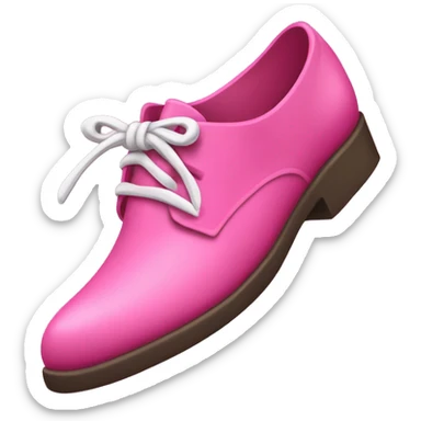 Un zapato con un lazo rosa encima  sticker