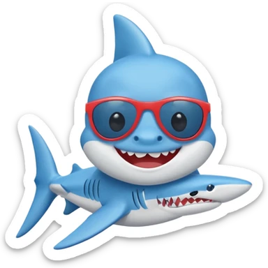baby sharks wearing sunglasses  sticker