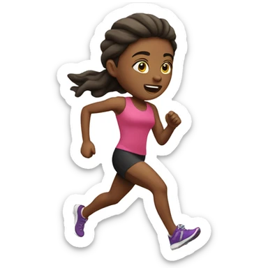 Running girl sticker