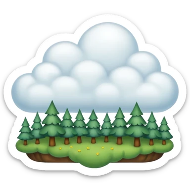 Dream cloud with forest inside sticker
