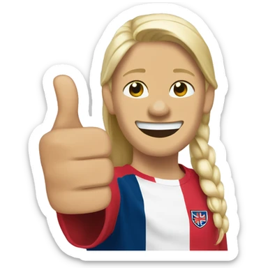 Haaland Norway thumbs up sticker