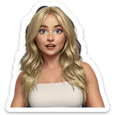 blonde girl with blue eyes sticker