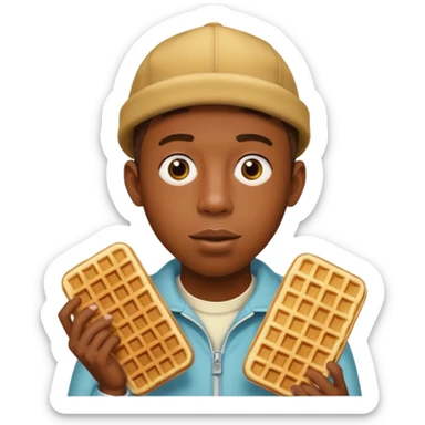 tyler the creator holding waffle sticker