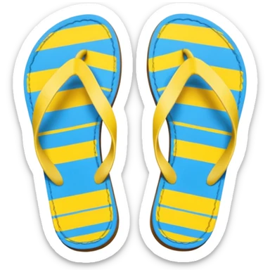 pair of flip-flops, cheerful colors, summer theme sticker