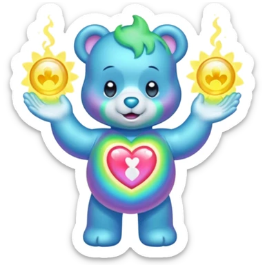 Care bear radioactive love sticker
