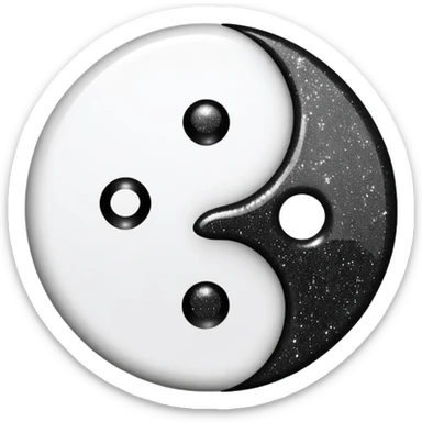 Yin-Yang symbol with sparkles sticker