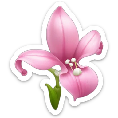  pink lily of the valley sticker