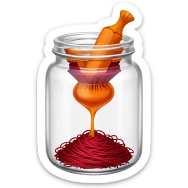saffron in a small jar sticker