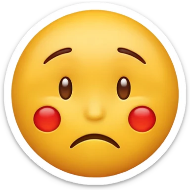 Embarrassed emoji  sticker