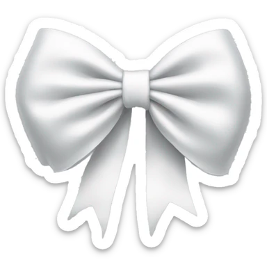 White bow sticker