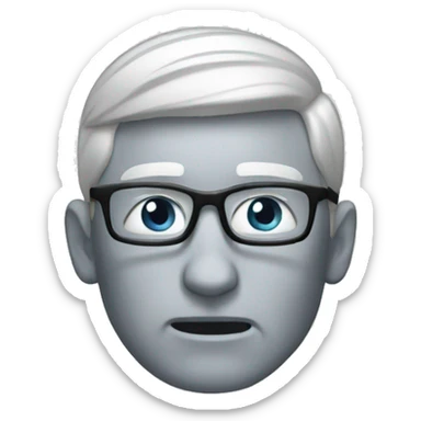 tim cook grabs his head sticker