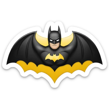 Batman logo without a human in it just a logo of batman within a human just logo sticker