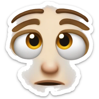 eyeroll emoji blushing sticker