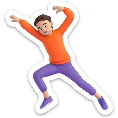 boy doing dab dance move sticker