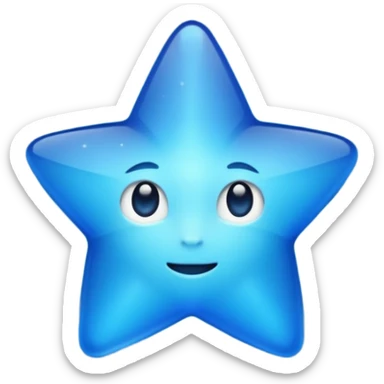 Étoile bleu sticker