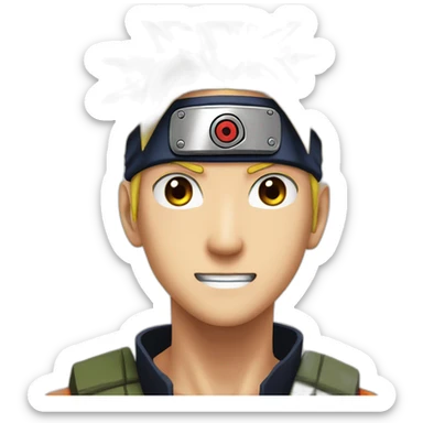 Naruto with the sharingan sticker