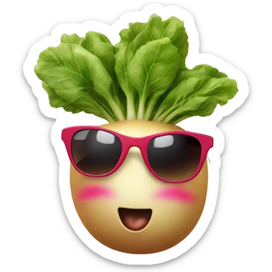 Radish wearing sunglasses sticker