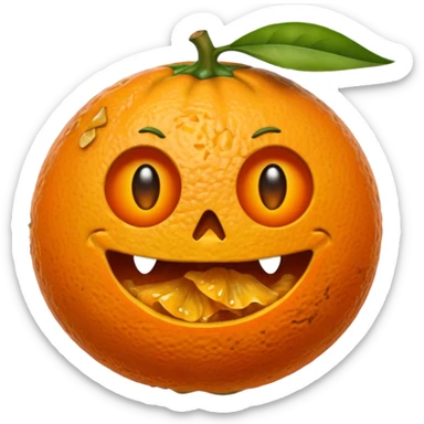 i want a rotten orange emoji. sticker