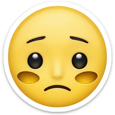 Yellow emoji tired with black eye bags under eyes sticker