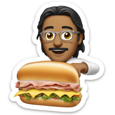 Salt bae making a huge sandwich  sticker