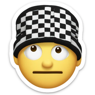 Black-and-white checkered sweatbands sticker