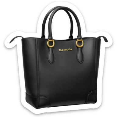 city tote bag from Balenciaga black vintage leather sticker