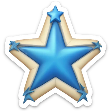 Blue star with the letter iv in the middle sticker