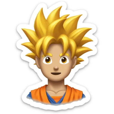 Goku peace emoji sticker